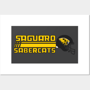 Saguaro Sabercats (Rush Primary - Black Lined) Posters and Art